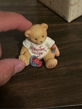 Cherished Teddies 303135 Please Smile Mini Figurine 1997 Enesco With Box